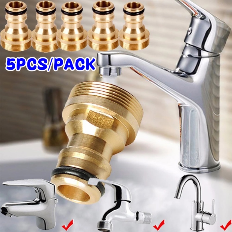 Kitchen Appliances Electronics - อะแดปเตอร์ก๊อกน้ำประปาทองเหลืองแบบสากล, อะแดปเตอร์เชื่อมต่อก๊อกน้ำอะแดปเตอร์ท่อผสมสำหรับอ่างล้างหน้าอุปกรณ์ทำสวนรดน้ำในสวน