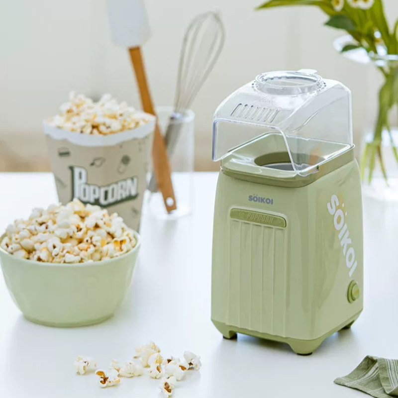 Air Popcorn Maker - เครื่องทำป๊อปคอร์นขนาดเล็กสำหรับเด็ก ใช้งานในบ้าน อัตโนมัติ ทำความสะอาดง่าย ร้อนเร็ว มองเห็นได้ชัดเจน