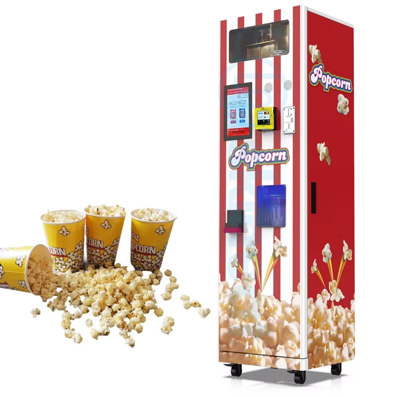 Air Popcorn Maker - เครื่องทำป๊อปคอร์นลมร้อนแบบพาณิชย์พร้อมล้อ 2 ล้อ - เครื่องขายป๊อปคอร์นคาราเมลยอดนิยม