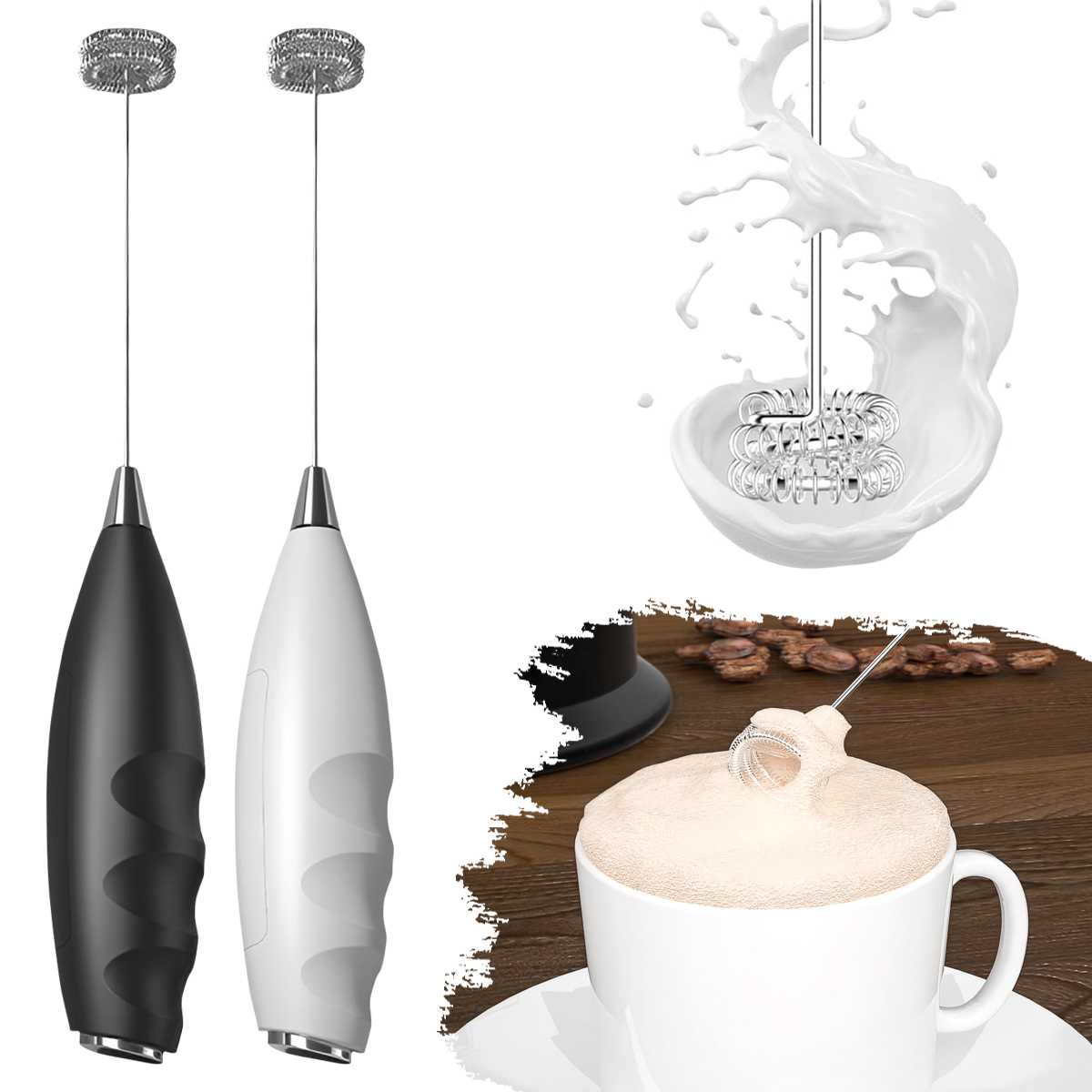 Kitchen Appliances Electronics - เครื่องตีฟองนมไฟฟ้า เครื่องผสมเครื่องดื่มไร้สาย เหมาะสำหรับกาแฟ มัทฉะ อุปกรณ์ครัว