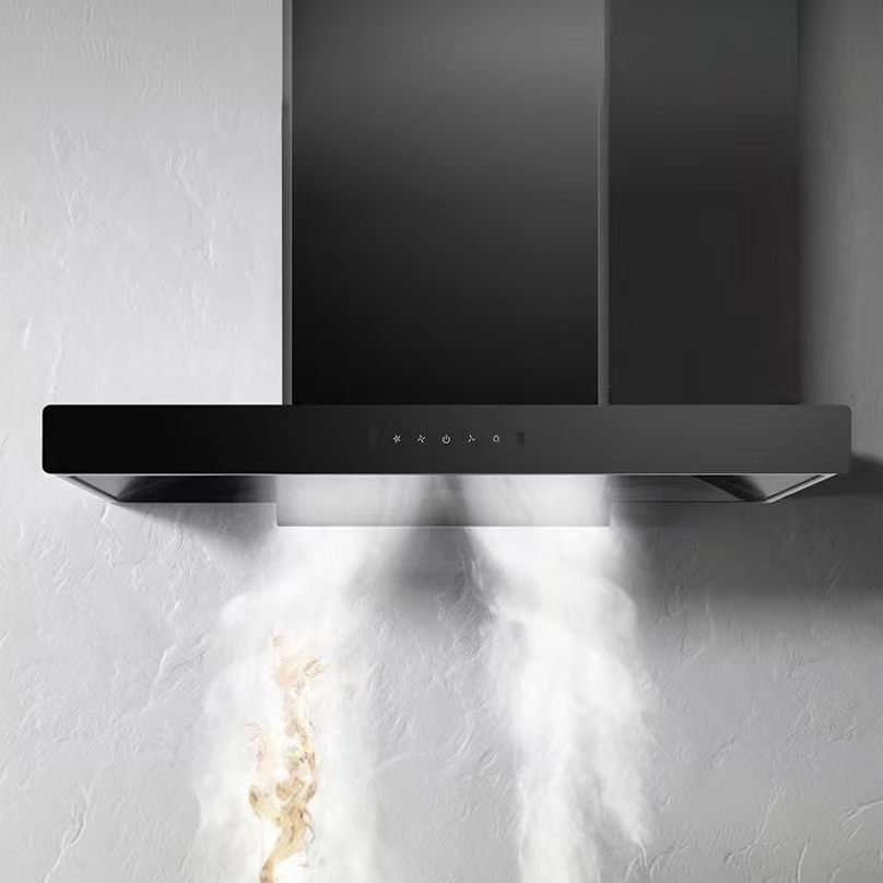 Kitchen Appliances High End - เครื่องดูดควันระดับไฮเอนด์ขนาด 900 มม. รุ่นภาษาอังกฤษ พร้อมแผงกระจก สำหรับใช้ในครัวเรือน