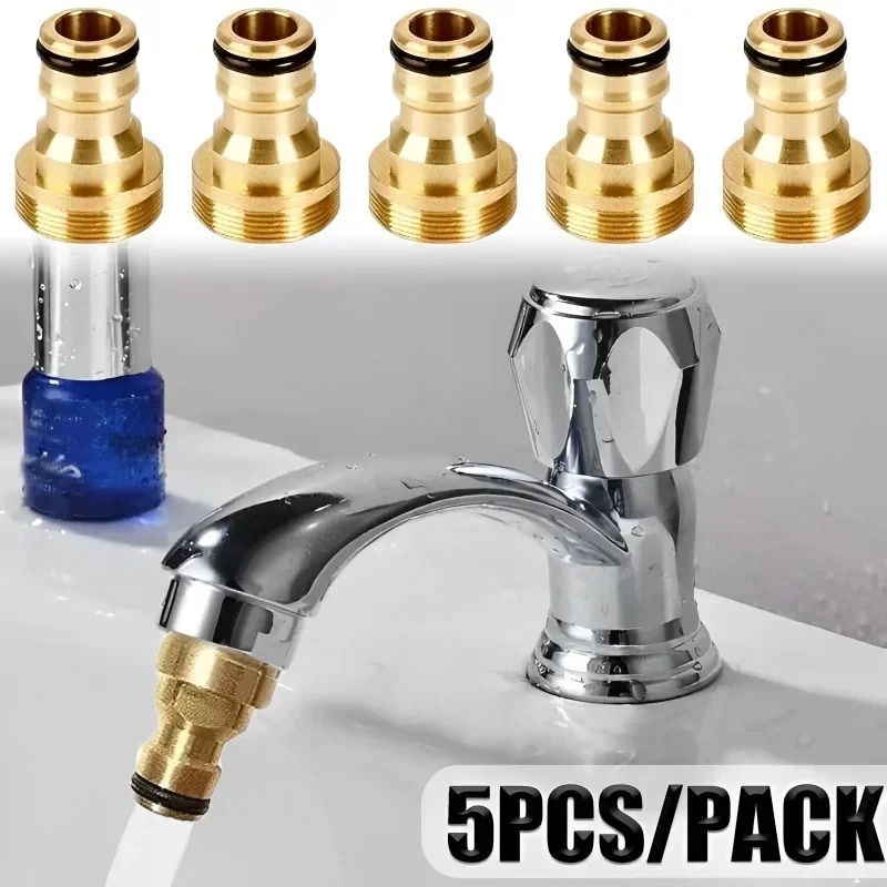 Kitchen Appliances Sales - 1/2/5PCS Universal TAP อะแดปเตอร์ครัวก๊อกน้ําทองเหลืองรดน้ําสวนเครื่องมือ TAP Connector