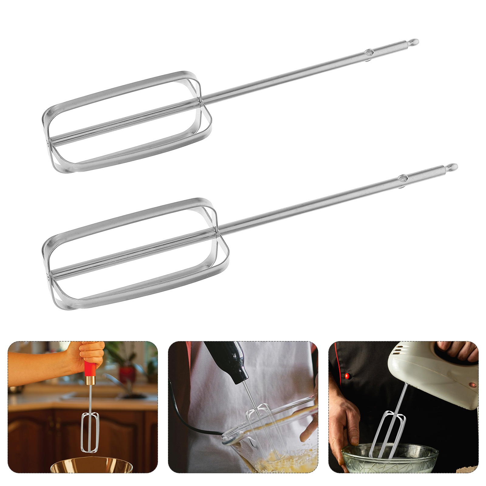 Kitchen Appliances Electronics - 2 ชิ้นสแตนเลสสตีล Hand Mixer สิ่งที่แนบมา Beaters