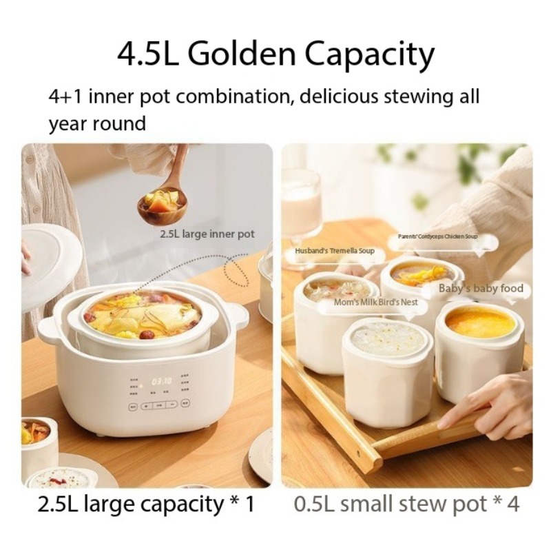 หม้อตุ๋นเซรามิกอัตโนมัติ 4.5 ล - Slow Cooker Ceramic บทวิจารณ์และราคา