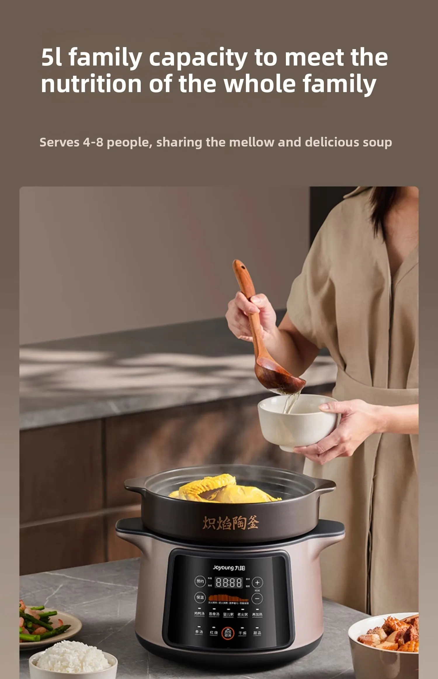 220V จอยยংหม้อไฟฟ้าแบบตั้งเวลา - Slow Cooker Ceramic บทวิจารณ์และราคา