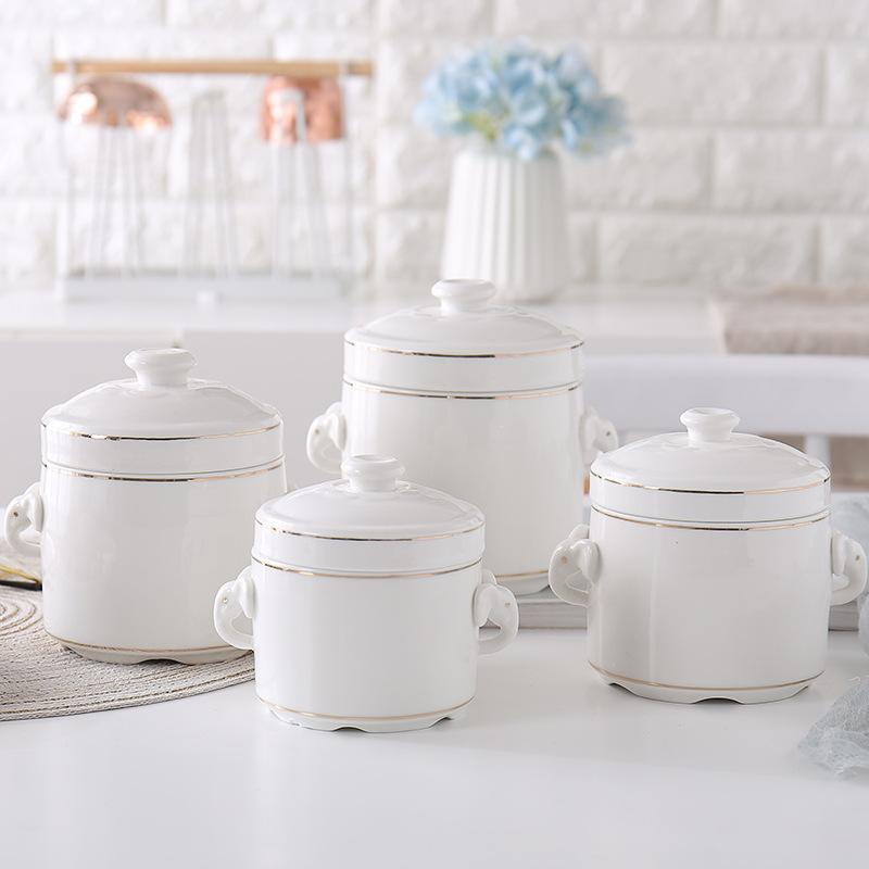 Pure สีขาวเซรามิคหม้อสตูว์ Cre - Slow Cooker Ceramic บทวิจารณ์และราคา