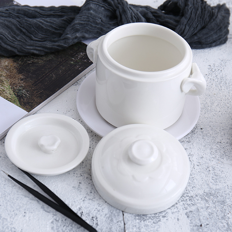 Pure สีขาวเซรามิคหม้อสตูว์ Cre - Slow Cooker Ceramic บทวิจารณ์และราคา