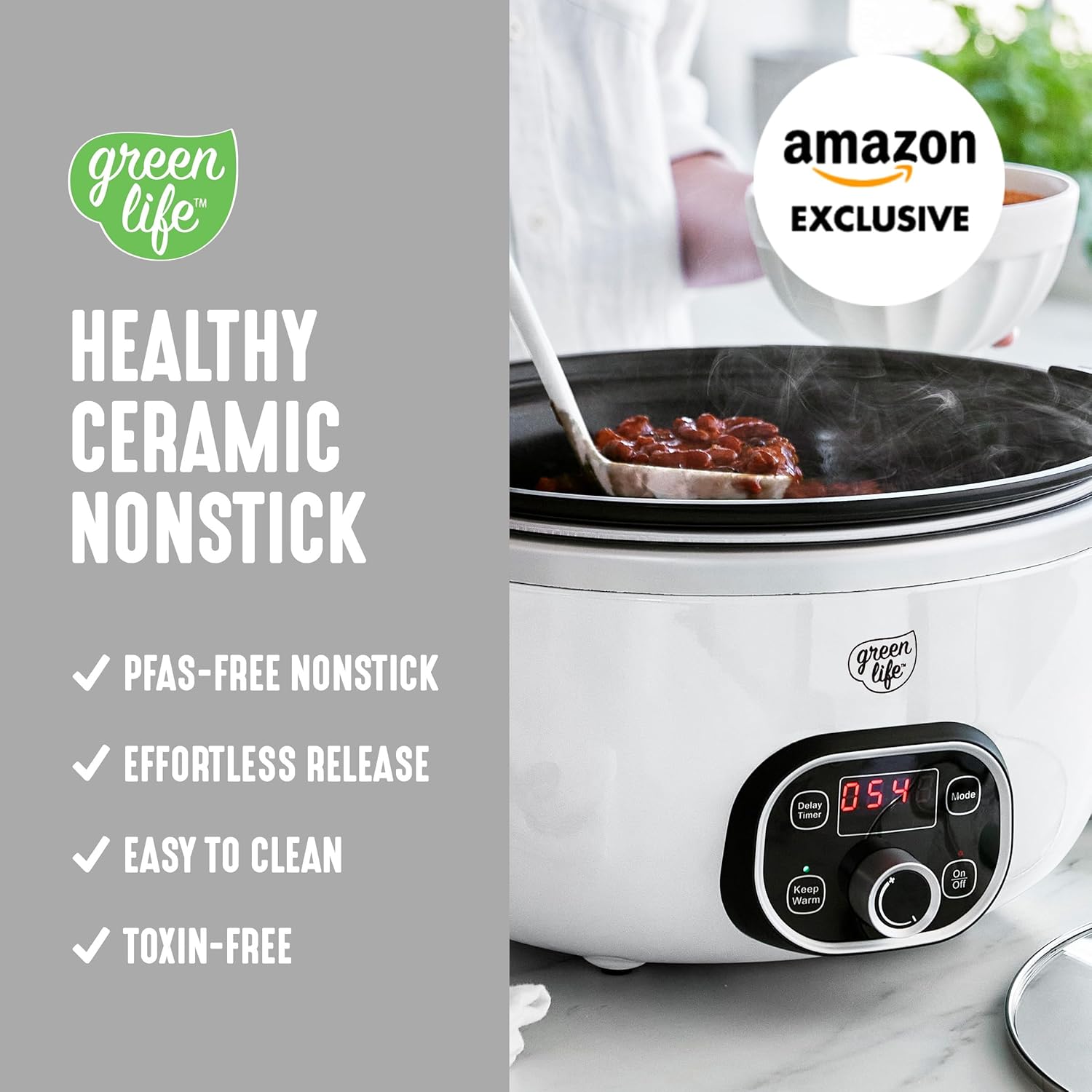 หม้อหุงช้าแบบตั้งโปรแกรมได้ 8Q - Slow Cooker Ceramic บทวิจารณ์และราคา