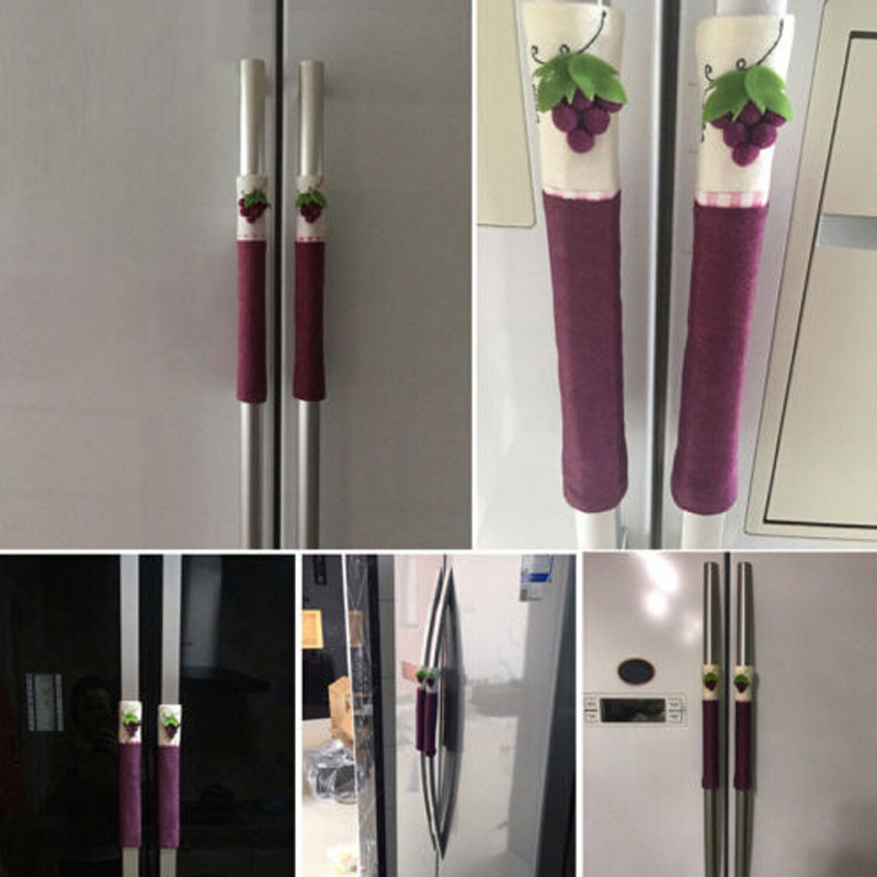 ฝาครอบมือจับประตูตู้เย็น 2 ชิ้ - Kitchen Appliances Oven บทวิจารณ์และราคา